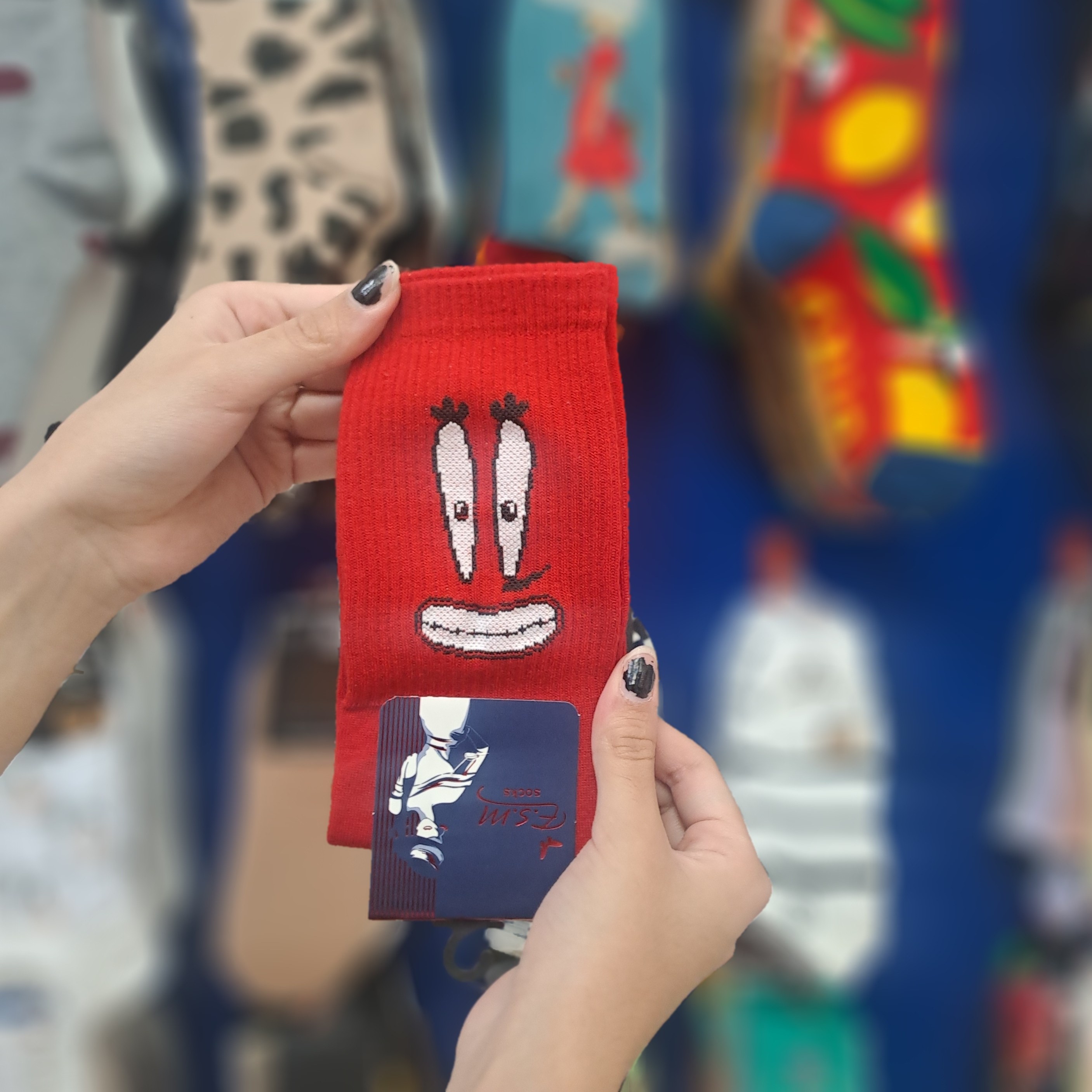جوراب طرح آقای خرچنگ